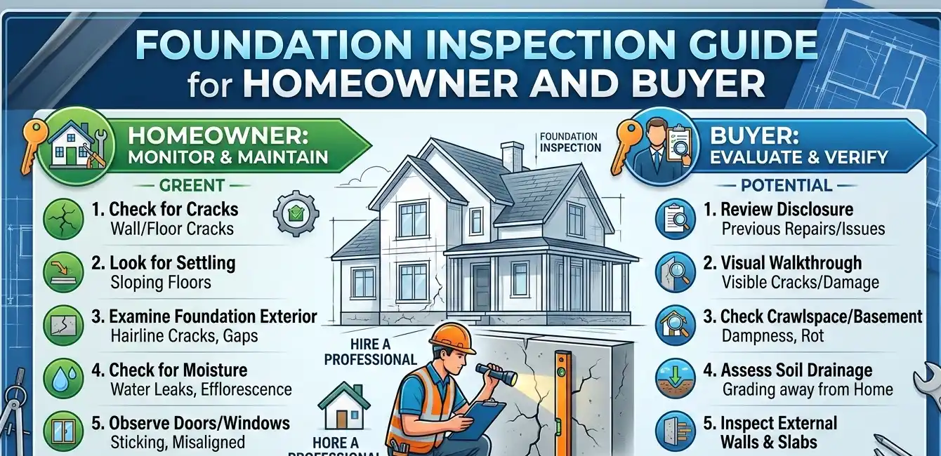 Foundation Inspection Guide for Homeowner and Buyer